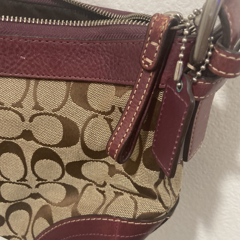 Coach Crossbody Purse Brown Monogram - Picture 8 of 10